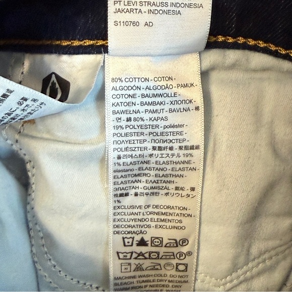 Levi’s Mujer 314 Shaping Straight Dark Blue Jeans Size 27 #1728 - Picture 10 of 11